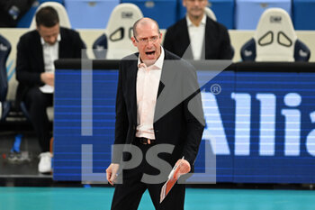 2023-03-22 - Head Coach Piazza Roberto of Allianz Power Volley Milano during the Volleyball Italian Serie A Men Superleague Championship Play Off - Allianz Power Volley Milano vs Sir Safety Volley Perugia, on March 22th, 2023, at Allianz Cloud, Milan, Italy Credit: Tiziano Ballabio - PLAY OFF - ALLIANZ MILANO VS SIR SAFETY SUSA PERUGIA - SUPERLEAGUE SERIE A - VOLLEYBALL
