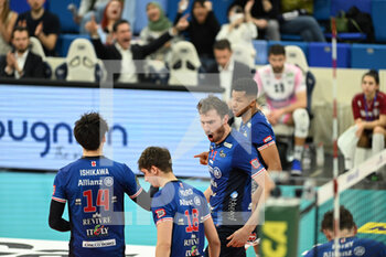 2023-03-22 - Piano Matteo Allianz Powervolley Milano players celebrates after scoring a point during the Volleyball Italian Serie A Men Superleague Championship Play Off - Allianz Power Volley Milano vs Sir Safety Volley Perugia, on March 22th, 2023, at Allianz Cloud, Milan, Italy Credit: Tiziano Ballabio - PLAY OFF - ALLIANZ MILANO VS SIR SAFETY SUSA PERUGIA - SUPERLEAGUE SERIE A - VOLLEYBALL