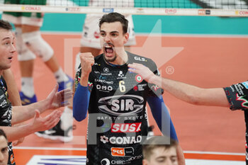 2023-03-26 - giannelli simone (n.6 sir safety susa perugia) rejoices - PLAY OFF - SIR SAFETY SUSA PERUGIA VS ALLIANZ MILANO - SUPERLEAGUE SERIE A - VOLLEYBALL