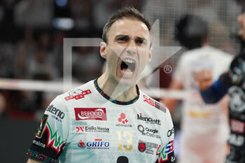 2023-03-26 - massimo colaci (n.13 sir safety susa perugia) rejoices - PLAY OFF - SIR SAFETY SUSA PERUGIA VS ALLIANZ MILANO - SUPERLEAGUE SERIE A - VOLLEYBALL