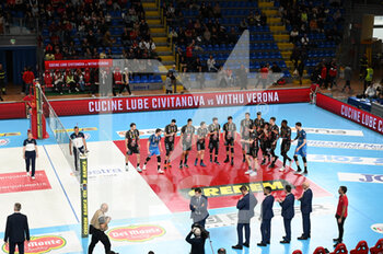 2023-03-26 - Cucine Lube Civitanova players take to the volleyball court - PLAY OFF - CUCINE LUBE CIVITANOVA VS WITHU VERONA - SUPERLEAGUE SERIE A - VOLLEYBALL