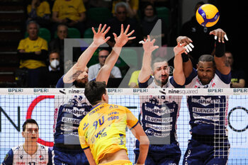 2023-03-26 - Tommaso Rinaldi and Yoandy Leal and Edoardo Caneschi (Valsa Group Modena)(Gas Sales Bluenergy Piacenza) In action during the match of Gara 3 quarter of final Playoff Scudetto SuperLega championship season 22/23 at Palapanini in Modena (Italy) on 26th of March 2023
  - PLAY OFF - VALSA GROUP MODENA VS GAS SALES BLUENERGY PIACENZA - SUPERLEAGUE SERIE A - VOLLEYBALL