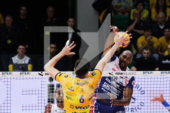 2023-03-26 - Aties Simon (Valsa Group Modena)(Gas Sales Bluenergy Piacenza) In action during the match of Gara 3 quarter of final Playoff Scudetto SuperLega championship season 22/23 at Palapanini in Modena (Italy) on 26th of March 2023
 - PLAY OFF - VALSA GROUP MODENA VS GAS SALES BLUENERGY PIACENZA - SUPERLEAGUE SERIE A - VOLLEYBALL