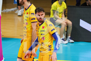 2023-03-26 - Mossa de Rezende Bruno (Valsa Group Modena)(Gas Sales Bluenergy Piacenza) In action during the match of Gara 3 quarter of final Playoff Scudetto SuperLega championship season 22/23 at Palapanini in Modena (Italy) on 26th of March 2023
 - PLAY OFF - VALSA GROUP MODENA VS GAS SALES BLUENERGY PIACENZA - SUPERLEAGUE SERIE A - VOLLEYBALL