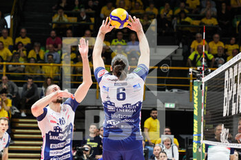 2023-03-26 - Antonie Brizard (Valsa Group Modena)(Gas Sales Bluenergy Piacenza) In action during the match of Gara 3 quarter of final Playoff Scudetto SuperLega championship season 22/23 at Palapanini in Modena (Italy) on 26th of March 2023
 - PLAY OFF - VALSA GROUP MODENA VS GAS SALES BLUENERGY PIACENZA - SUPERLEAGUE SERIE A - VOLLEYBALL