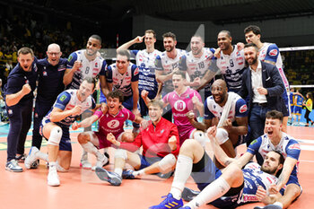 2023-03-26 - Team Piacenza (Valsa Group Modena)(Gas Sales Bluenergy Piacenza) In action during the match of Gara 3 quarter of final Playoff Scudetto SuperLega championship season 22/23 at Palapanini in Modena (Italy) on 26th of March 2023
 - PLAY OFF - VALSA GROUP MODENA VS GAS SALES BLUENERGY PIACENZA - SUPERLEAGUE SERIE A - VOLLEYBALL