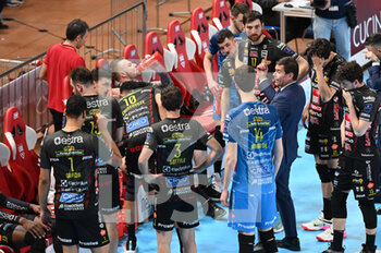 2023-04-13 - Time out of the Cucine Lube Civitanova team - PLAY OFF SEMIFINALS - CUCINE LUBE CIVITANOVA VS ALLIANZ MILANO - SUPERLEAGUE SERIE A - VOLLEYBALL