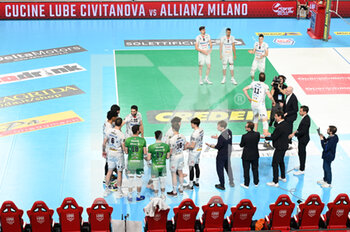 2023-04-19 - Allianz Milano players take to the volleyball court - PLAY OFF SEMIFINALS - CUCINE LUBE CIVITANOVA VS ALLIANZ MILANO - SUPERLEAGUE SERIE A - VOLLEYBALL