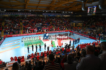 2023-05-10 - Cucine Lube Civitanova and Itas Trentino players take to the volleyball court - PLAY OFF - FINAL - CUCINE LUBE CIVITANOVA VS ITAS TRENTINO - SUPERLEAGUE SERIE A - VOLLEYBALL