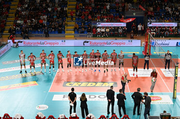 2023-11-05 - Sir Susa Vim Perugia players take to the volleyball court - CUCINE LUBE CIVITANOVA VS SIR SAFETY SUSA VIM PERUGIA - SUPERLEAGUE SERIE A - VOLLEYBALL