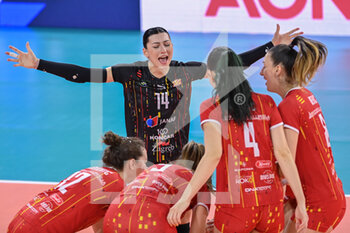 2023-01-17 - Izabela Stimac (Mladost Zagreb) celebrates - SAVINO DEL BENE SCANDICCI VS MLADOST ZAGREB - CEV CUP WOMEN - VOLLEYBALL