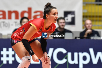 2023-11-14 - Ilaria Spirito of Chieri '76 during Volley CEV Champions League match between Reale Mutua Fener Chieri '76 and FKB Power Cats Dudingen Volley Freuen at PalaRuffini, Torino - REALE MUTUA FENERA CHIERI VS FKB POWER CATS DUDINGEN - CEV CUP WOMEN - VOLLEYBALL