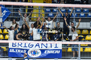 2023-11-14 - Chieri '76 fans during Volley CEV Champions League match between Reale Mutua Fener Chieri '76 and FKB Power Cats Dudingen Volley Freuen at PalaRuffini, Torino - REALE MUTUA FENERA CHIERI VS FKB POWER CATS DUDINGEN - CEV CUP WOMEN - VOLLEYBALL