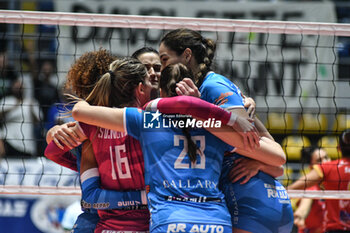 2023-12-07 - Zeleznicar - Lajkov celebrates scoring during CEV Volleyball Cup match between Reale Mutua Fenera Chieri '76 and Zeleznicar - Lajkov at PalaRuffini, Torino - REALE MUTUA TENERA CHIERI 76 VS ZELEZNICAR LAJKOVAC - CEV CUP WOMEN - VOLLEYBALL