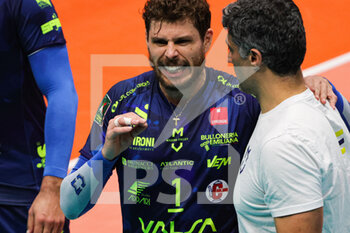 2023-02-15 - Bruno Mossa de Rezende (Valsa Group Modena)(ACH Ljubljana) In action during the match of CEV Cup Volley Championship season 22/23 at Palapanini in Modena (Italy) - VALSA GROUP MODENA VS ACH LJUBLJANA - CEV CUP - VOLLEYBALL