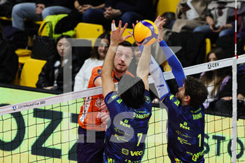 2023-02-15 - (Valsa Group Modena)(ACH Ljubljana) In action during the match of CEV Cup Volley Championship season 22/23 at Palapanini in Modena (Italy) - VALSA GROUP MODENA VS ACH LJUBLJANA - CEV CUP - VOLLEYBALL
