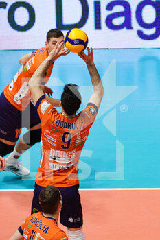 2023-02-15 - Vuk Todorovic (Valsa Group Modena)(ACH Ljubljana) In action during the match of CEV Cup Volley Championship season 22/23 at Palapanini in Modena (Italy) - VALSA GROUP MODENA VS ACH LJUBLJANA - CEV CUP - VOLLEYBALL