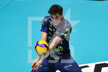 2023-02-15 - Tomas Rosseaux (Valsa Group Modena)(ACH Ljubljana) In action during the match of CEV Cup Volley Championship season 22/23 at Palapanini in Modena (Italy) - VALSA GROUP MODENA VS ACH LJUBLJANA - CEV CUP - VOLLEYBALL