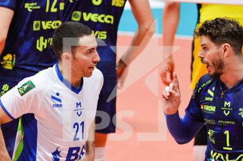 08/03/2023 - Salvatore Rossini and Bruno Mossa de Rezende (Valsa Group Modena)(PGE Sera Belchatow) In action during the match of CEV Cup semifinal season 22/23 at Palapanini in Modena (Italy) on 8th of March 2023
 - VALSA GROUP MODENA VS PGE SKRA BELCHATOW - CEV CUP - VOLLEY