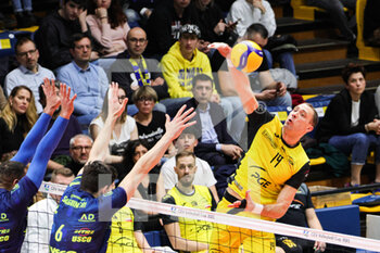 08/03/2023 - Aleksan Atanasijevic (Valsa Group Modena)(PGE Sera Belchatow) In action during the match of CEV Cup semifinal season 22/23 at Palapanini in Modena (Italy) on 8th of March 2023
 - VALSA GROUP MODENA VS PGE SKRA BELCHATOW - CEV CUP - VOLLEY
