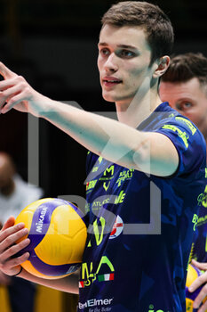 2023-03-29 - Lorenzo Sala (Valsa Group Modena)(Knack Roeselare) In action during the Final of the CEV Cup Men league season 22/23 at PalaPanini in Modena (Italy) on 29th of March 2023 - FINAL - VALSA GROUP MODENA VS KNACK ROESELARE - CEV CUP - VOLLEYBALL