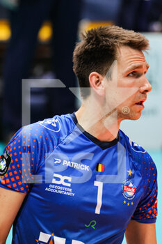 2023-03-29 - Dennis Doroey (Valsa Group Modena)(Knack Roeselare) In action during the Final of the CEV Cup Men league season 22/23 at PalaPanini in Modena (Italy) on 29th of March 2023 - FINAL - VALSA GROUP MODENA VS KNACK ROESELARE - CEV CUP - VOLLEYBALL