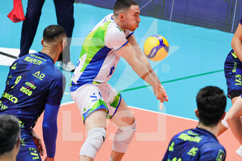 2023-03-29 - Salvatore Rossini (Valsa Group Modena)(Knack Roeselare) In action during the Final of the CEV Cup Men league season 22/23 at PalaPanini in Modena (Italy) on 29th of March 2023 - FINAL - VALSA GROUP MODENA VS KNACK ROESELARE - CEV CUP - VOLLEYBALL