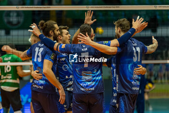 2023-11-29 - Exultation of Players of Mint Vero Volley Monza during CEV Volleyball Cup Men 2024 match between Miny VeroVolley Monza and Sporting CP Lisbona at Opiquad Arena, Monza, Italy on November 29, 2023 - MINT VERO VOLLEY MONZA VS SPORTING LISBONA - CEV CUP - VOLLEYBALL