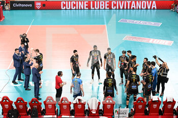 2023-01-25 - Cucine Lube Civitanova players take to the volleyball court - CUCINE LUBE CIVITANOVA VS KNACK ROESELARE - CHAMPIONS LEAGUE MEN - VOLLEYBALL