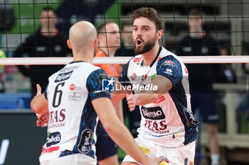 2023-11-23 - Exultation of Kamil Rychlicki of ITAS Trentino Volley during the match between ITAS Trentino Volley and Odbojkarski Klub ACH Volley Ljubljana, Pool B CEV Men Volley Champions League 2023/2024 at Il T Quotidiano Arena on November 23, 2023, Trento, Italy. - ITAS TRENTINO VS ACH VOLLEY LJUBLJANA - CHAMPIONS LEAGUE MEN - VOLLEYBALL