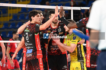 2023-12-21 - Cucine Lube Civitanova's team rejoices after a point - CUCINE LUBE CIVITANOVA VS VK LVI PRAHA - CHAMPIONS LEAGUE MEN - VOLLEYBALL