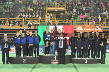 2024-02-03 - Medal Ceremony with first place Brixia, second place Ginnastica Civitavecchia and third place Artistica 81 Trieste - ARTISTIC GYMNASTICS - SERIE A - GYMNASTICS - OTHER SPORTS