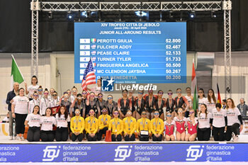20/04/2024 - All the Junior Team together on the podium - ARTISTIC GYMNASTICS - TROFEO DI JESOLO - GINNASTICA - ALTRO