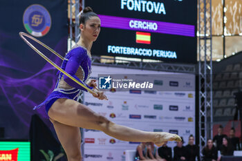 2024-02-18 - Polina Berezina of Braccio Fortebraccio Perugia seen during Rhythmic Gymnastics FGI Serie A1 2024 at PalaTricalle, Chieti, Italy on February 17, 2024 - RHYTHMIC GYMNASTIC - SERIE A1/A2 - GYMNASTICS - OTHER SPORTS