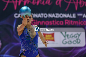 2024-02-18 - Elzhana Taniyeva of S.G. Terranuova Bracciolini seen during Rhythmic Gymnastics FGI Serie A1 2024 at PalaTricalle, Chieti, Italy on February 17, 2024 - RHYTHMIC GYMNASTIC - SERIE A1/A2 - GYMNASTICS - OTHER SPORTS