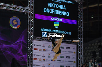2024-02-18 - Viktoriia Onopriienko of Armonia D'Abruzzo during Rhythmic Gymnastics FGI Serie A1 2024 at PalaTricalle, Chieti, Italy on February 17, 2024 - RHYTHMIC GYMNASTIC - SERIE A1/A2 - GYMNASTICS - OTHER SPORTS