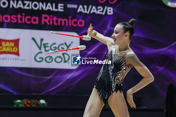 2024-02-18 - Darja Varfolomeev of Raffaelo Motto Viareggio seen during Rhythmic Gymnastics FGI Serie A1 2024 at PalaTricalle, Chieti, Italy on February 17, 2024 - RHYTHMIC GYMNASTIC - SERIE A1/A2 - GYMNASTICS - OTHER SPORTS