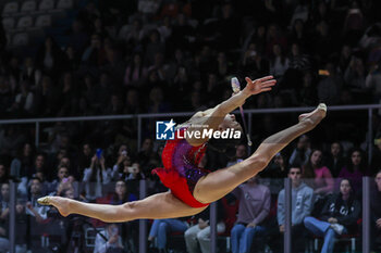 2024-02-18 - Sofia Raffaeli of Ginnastica Fabriano seen during Rhythmic Gymnastics FGI Serie A1 2024 at PalaTricalle, Chieti, Italy on February 17, 2024 - RHYTHMIC GYMNASTIC - SERIE A1/A2 - GYMNASTICS - OTHER SPORTS