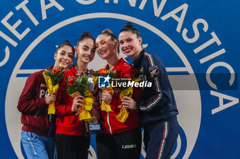 2024-03-17 - Ginnastica Fabriano celebrate the victory during Rhythmic Gymnastics FGI Serie A 2024 at PalaPrometeo, Ancona, Italy on March 16, 2024 - RHYTHMIC GYMNASTIC - SERIE A1/A2 - GYMNASTICS - OTHER SPORTS