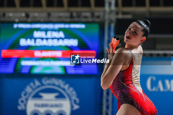 2024-03-17 - Milena Baldassarri of Ginnastica Fabriano during Rhythmic Gymnastics FGI Serie A 2024 at PalaPrometeo, Ancona, Italy on March 16, 2024 - RHYTHMIC GYMNASTIC - SERIE A1/A2 - GYMNASTICS - OTHER SPORTS