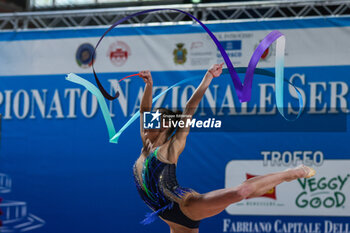 2024-03-17 - Ekaterina Vedeneeva of Ginnastica Moderna Legnano during Rhythmic Gymnastics FGI Serie A 2024 at PalaPrometeo, Ancona, Italy on March 16, 2024 - RHYTHMIC GYMNASTIC - SERIE A1/A2 - GYMNASTICS - OTHER SPORTS