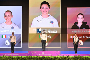 2024-05-02 - Medal Ceremony: Manila Esposito (ITA) GOLD, Alice D'Amato (ITA) Silver, Alice Kinsella (GBR) bronze - EUROPEAN ARTISTIC GYMNASTIC CHAMPIONSHIPS - WOMEN - GYMNASTICS - OTHER SPORTS