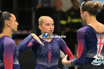 2024-05-05 - EVANS Ruby (GBR) talking with the teammates Downie and Fenton - EUROPEAN ARTISTIC GYMNASTIC CHAMPIONSHIPS - WOMEN - GYMNASTICS - OTHER SPORTS
