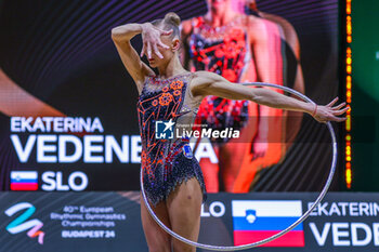 2024-05-26 - Ekaterina Vedeneeva (SLO) during 40th European Rhythmic Gymnastics Championships Budapest 2024 at Papp Laszlo Budapest Sportarena, Budapest, Hungary on May 26, 2024 - 40TH EUROPEAN RHYTHMIC CHAMPIONSHIPS SENIOR INDIVIDUALS & GROUPS AND JUNIOR INDIVIDUALS - GYMNASTICS - OTHER SPORTS