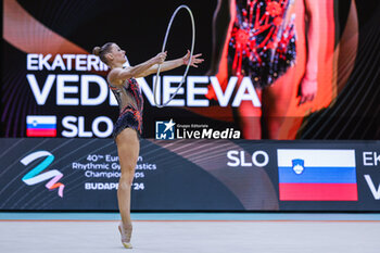 2024-05-26 - Ekaterina Vedeneeva (SLO) during 40th European Rhythmic Gymnastics Championships Budapest 2024 at Papp Laszlo Budapest Sportarena, Budapest, Hungary on May 26, 2024 - 40TH EUROPEAN RHYTHMIC CHAMPIONSHIPS SENIOR INDIVIDUALS & GROUPS AND JUNIOR INDIVIDUALS - GYMNASTICS - OTHER SPORTS