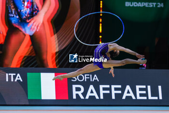 2024-05-26 - Sofia Raffaeli (ITA) during 40th European Rhythmic Gymnastics Championships Budapest 2024 at Papp Laszlo Budapest Sportarena, Budapest, Hungary on May 26, 2024 - 40TH EUROPEAN RHYTHMIC CHAMPIONSHIPS SENIOR INDIVIDUALS & GROUPS AND JUNIOR INDIVIDUALS - GYMNASTICS - OTHER SPORTS