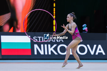 2024-05-26 - Stiliana Nikolova (BUL) during 40th European Rhythmic Gymnastics Championships Budapest 2024 at Papp Laszlo Budapest Sportarena, Budapest, Hungary on May 26, 2024 - 40TH EUROPEAN RHYTHMIC CHAMPIONSHIPS SENIOR INDIVIDUALS & GROUPS AND JUNIOR INDIVIDUALS - GYMNASTICS - OTHER SPORTS