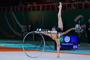 2024-05-26 - Daria Atamanov (ISR) during 40th European Rhythmic Gymnastics Championships Budapest 2024 at Papp Laszlo Budapest Sportarena, Budapest, Hungary on May 26, 2024 - 40TH EUROPEAN RHYTHMIC CHAMPIONSHIPS SENIOR INDIVIDUALS & GROUPS AND JUNIOR INDIVIDUALS - GYMNASTICS - OTHER SPORTS