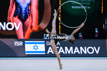 2024-05-26 - Daria Atamanov (ISR) during 40th European Rhythmic Gymnastics Championships Budapest 2024 at Papp Laszlo Budapest Sportarena, Budapest, Hungary on May 26, 2024 - 40TH EUROPEAN RHYTHMIC CHAMPIONSHIPS SENIOR INDIVIDUALS & GROUPS AND JUNIOR INDIVIDUALS - GYMNASTICS - OTHER SPORTS