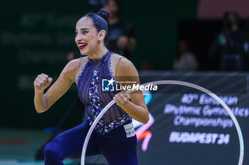 2024-05-26 - Alba Bautista (ESP) during 40th European Rhythmic Gymnastics Championships Budapest 2024 at Papp Laszlo Budapest Sportarena, Budapest, Hungary on May 26, 2024 - 40TH EUROPEAN RHYTHMIC CHAMPIONSHIPS SENIOR INDIVIDUALS & GROUPS AND JUNIOR INDIVIDUALS - GYMNASTICS - OTHER SPORTS